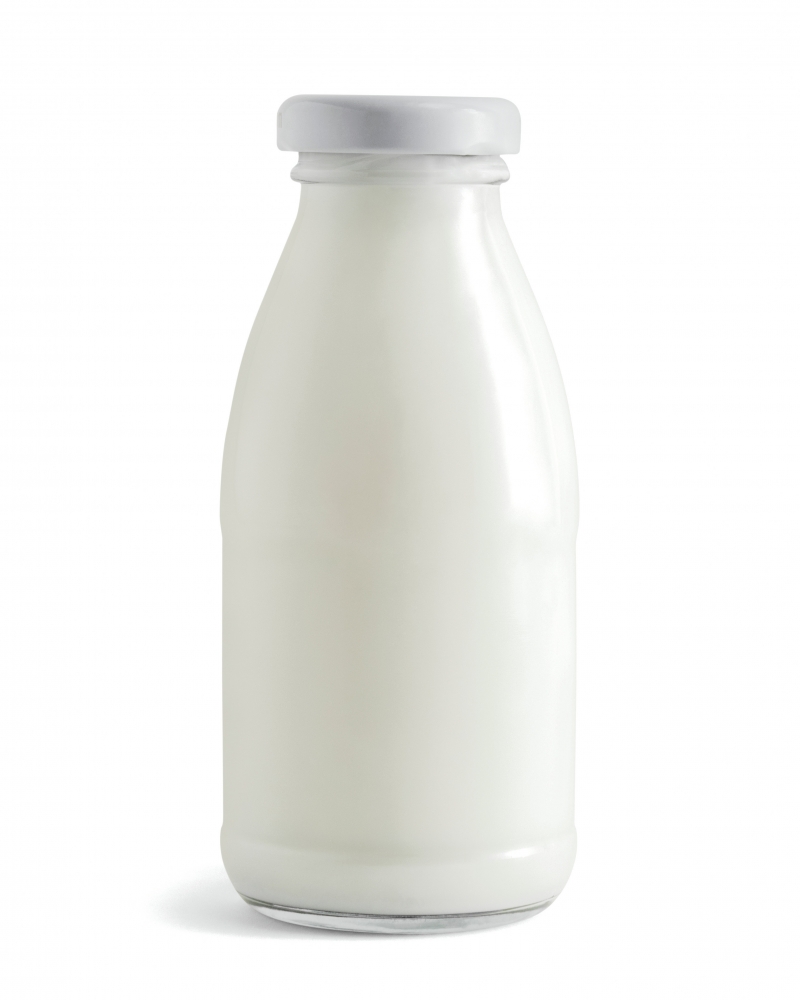 Goat Milk in a glass bottle
